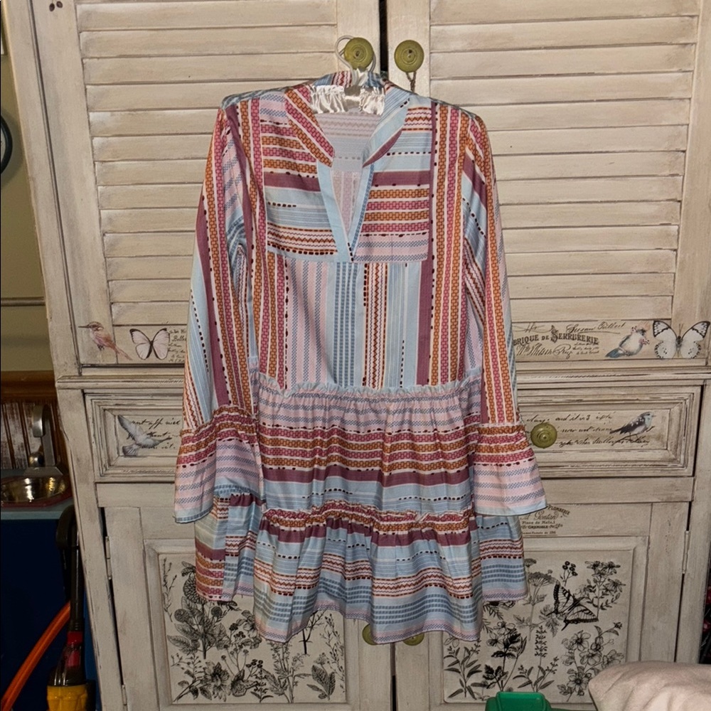 Striped Multicolor Kids Dress